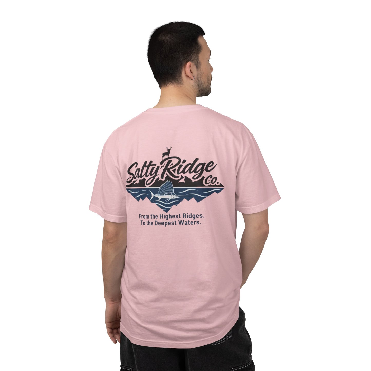 Salty Ridge Co. T-shirt | mountain and ocean graphic