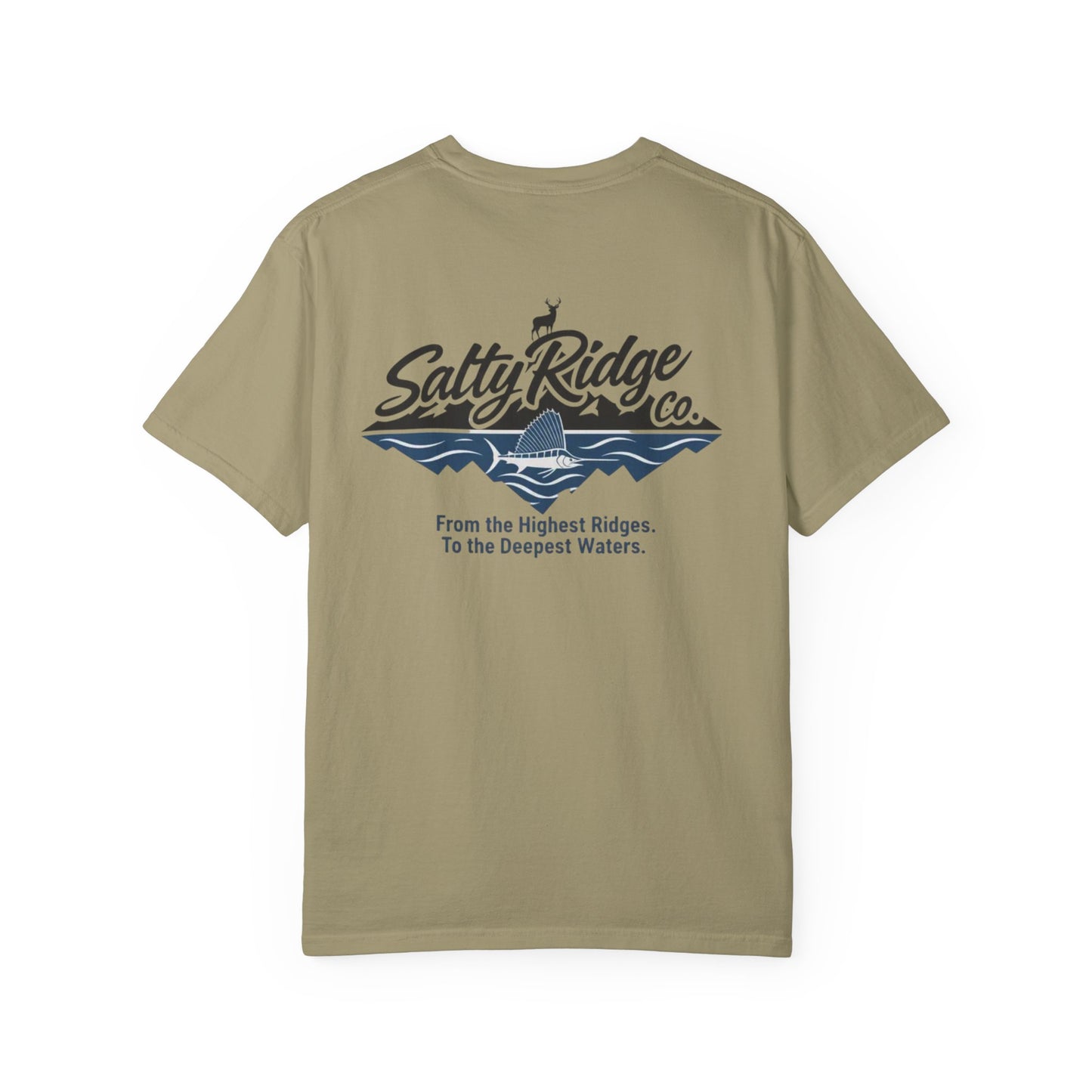 Salty Ridge Co. T-shirt | mountain and ocean graphic
