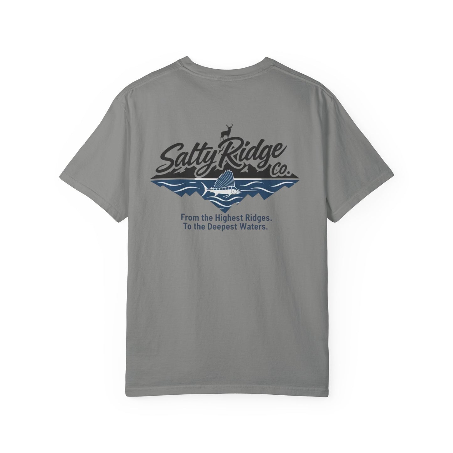Salty Ridge Co. T-shirt | mountain and ocean graphic