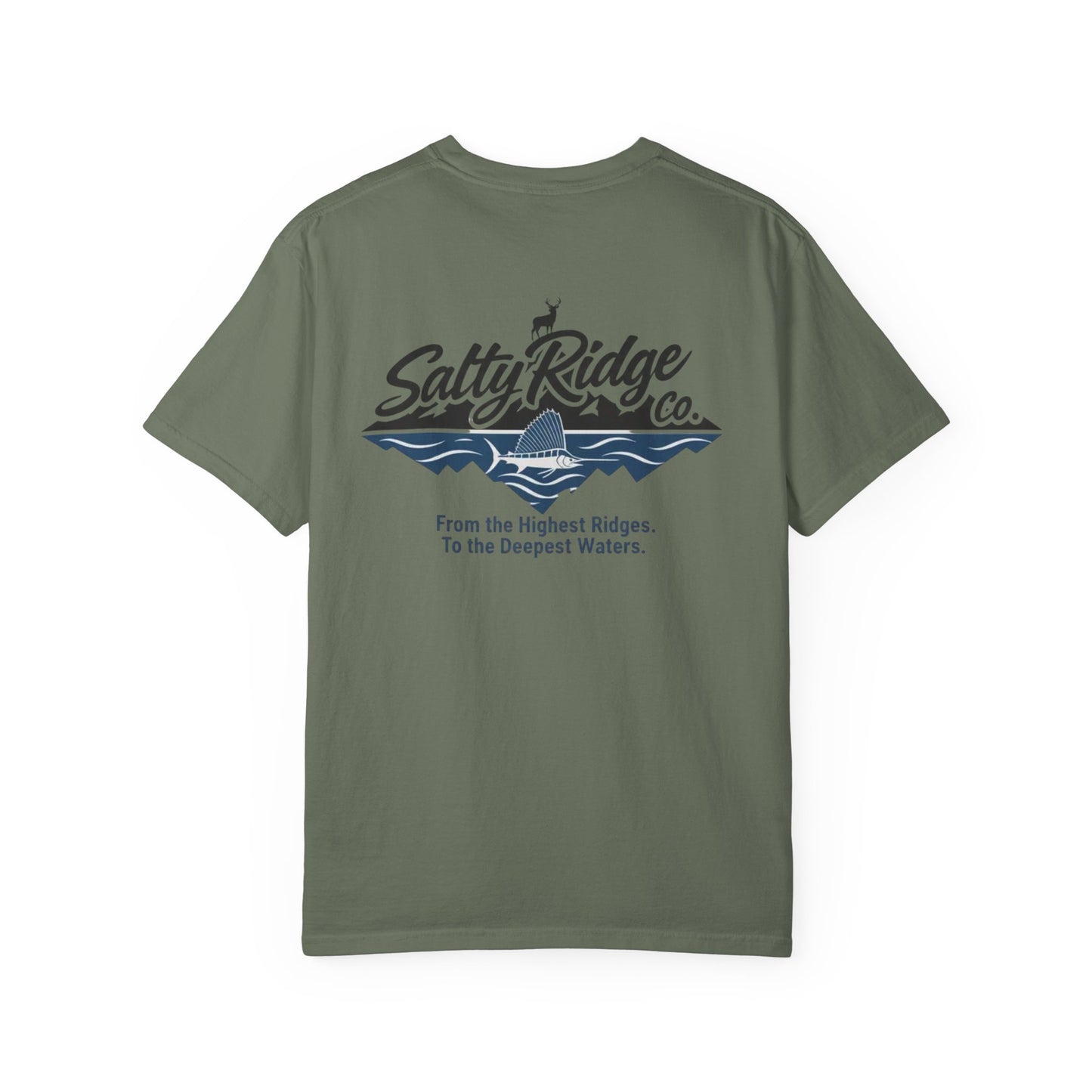 Salty Ridge Co. T-shirt | mountain and ocean graphic