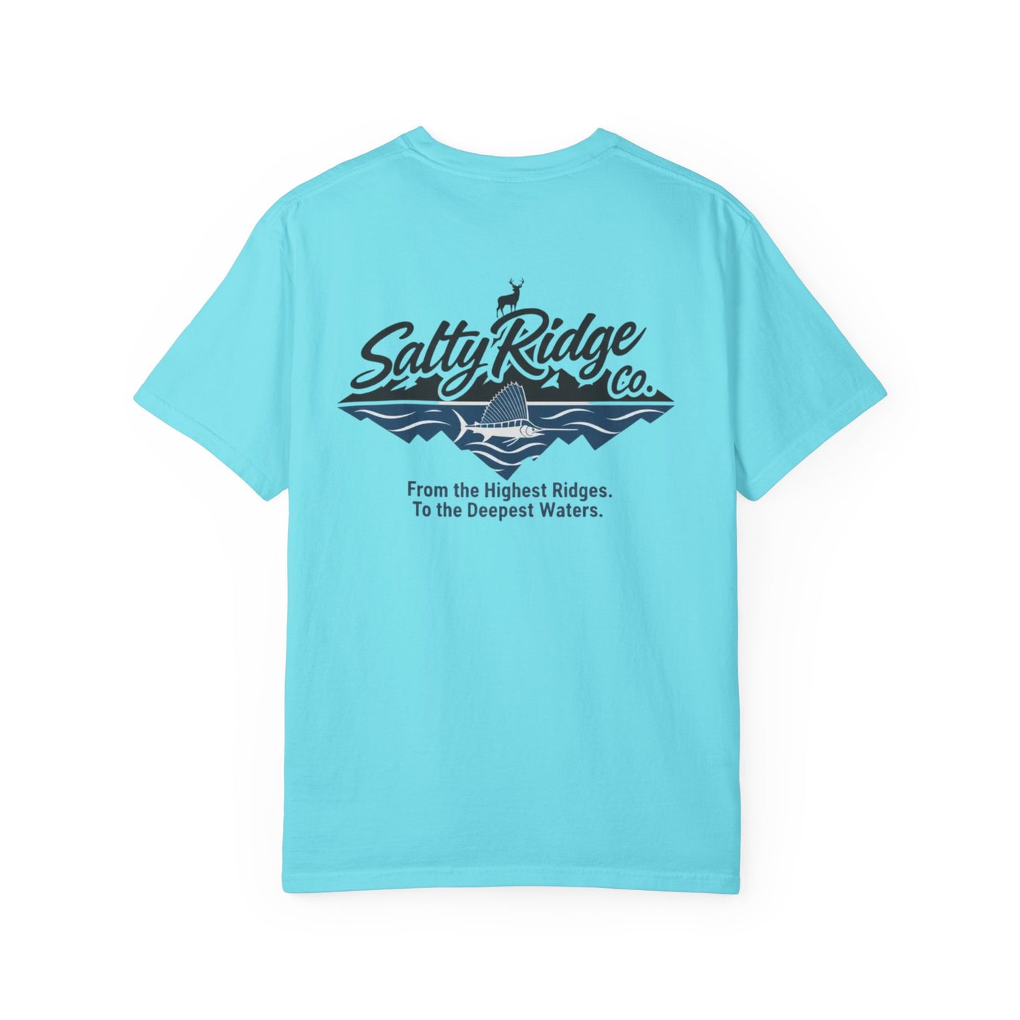 Salty Ridge Co. T-shirt | mountain and ocean graphic