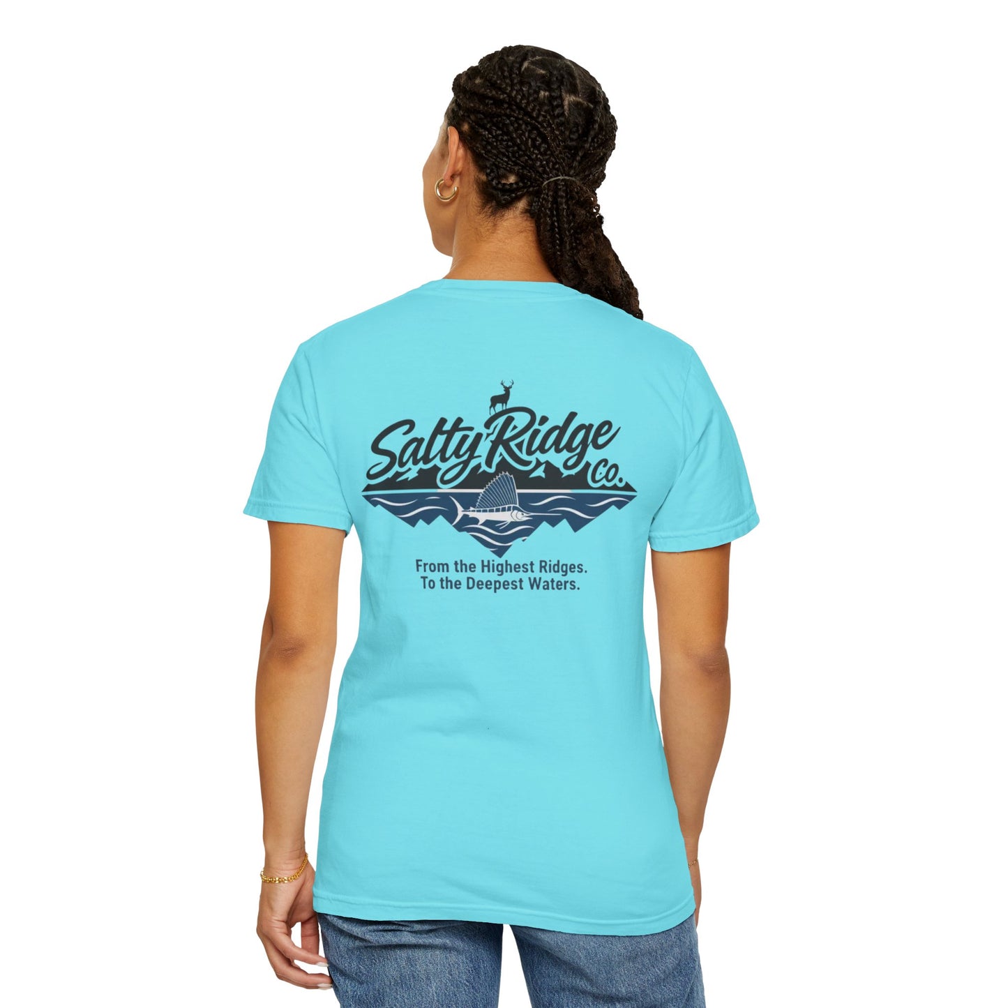 Salty Ridge Co. T-shirt | mountain and ocean graphic
