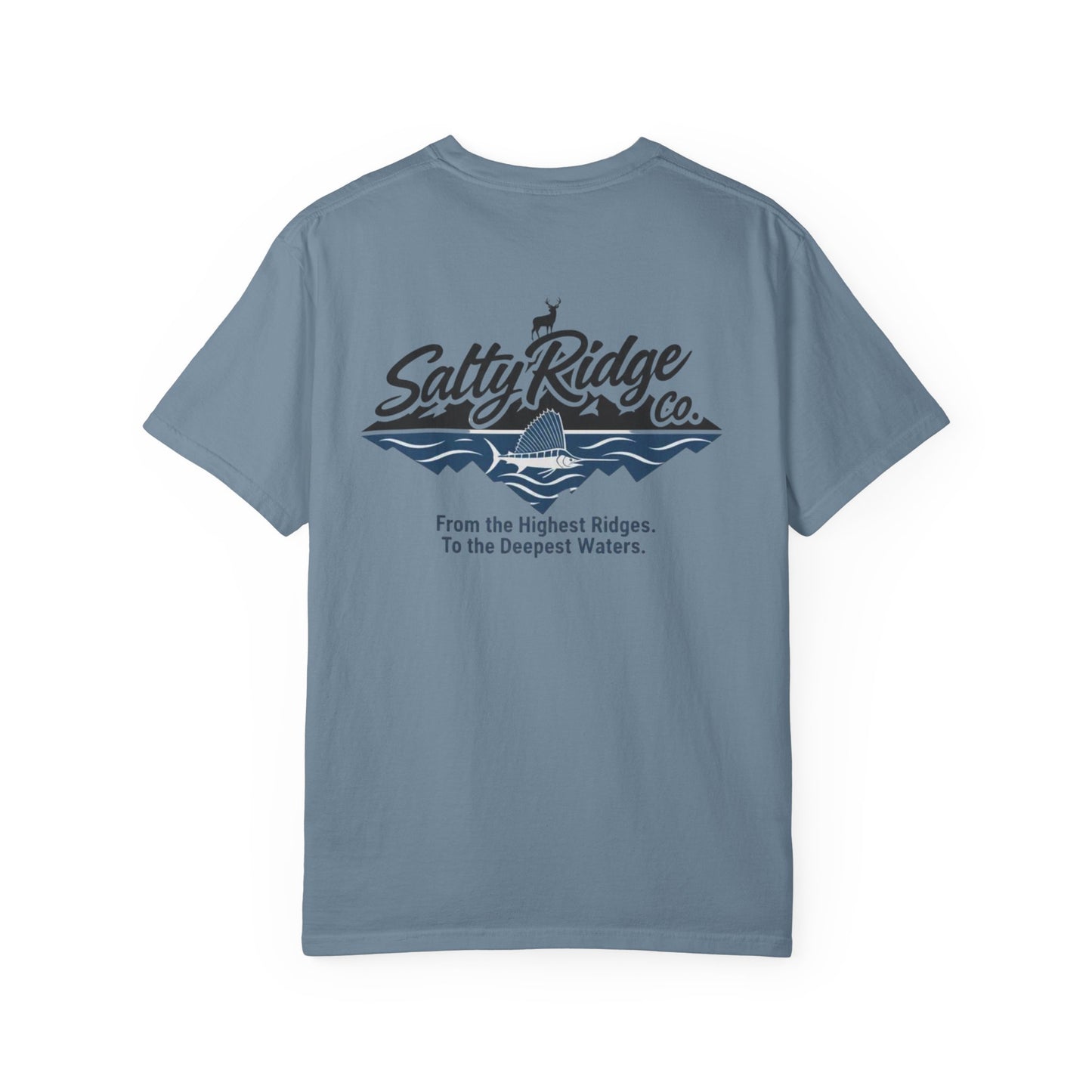 Salty Ridge Co. T-shirt | mountain and ocean graphic