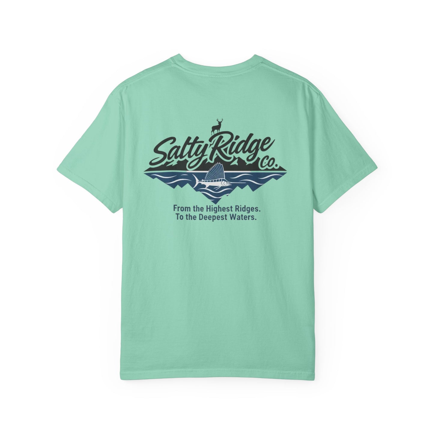 Salty Ridge Co. T-shirt | mountain and ocean graphic