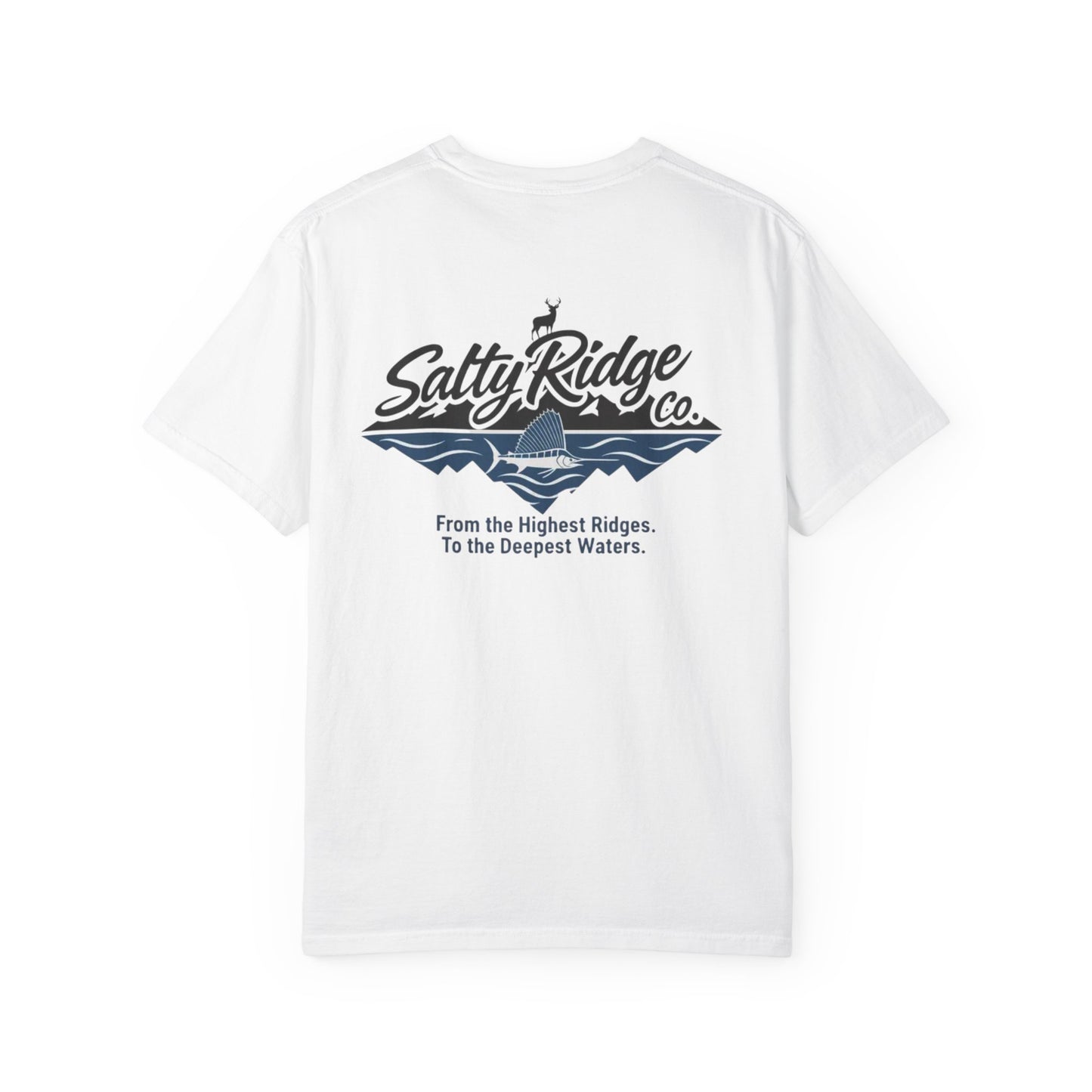 Salty Ridge Co. T-shirt | mountain and ocean graphic