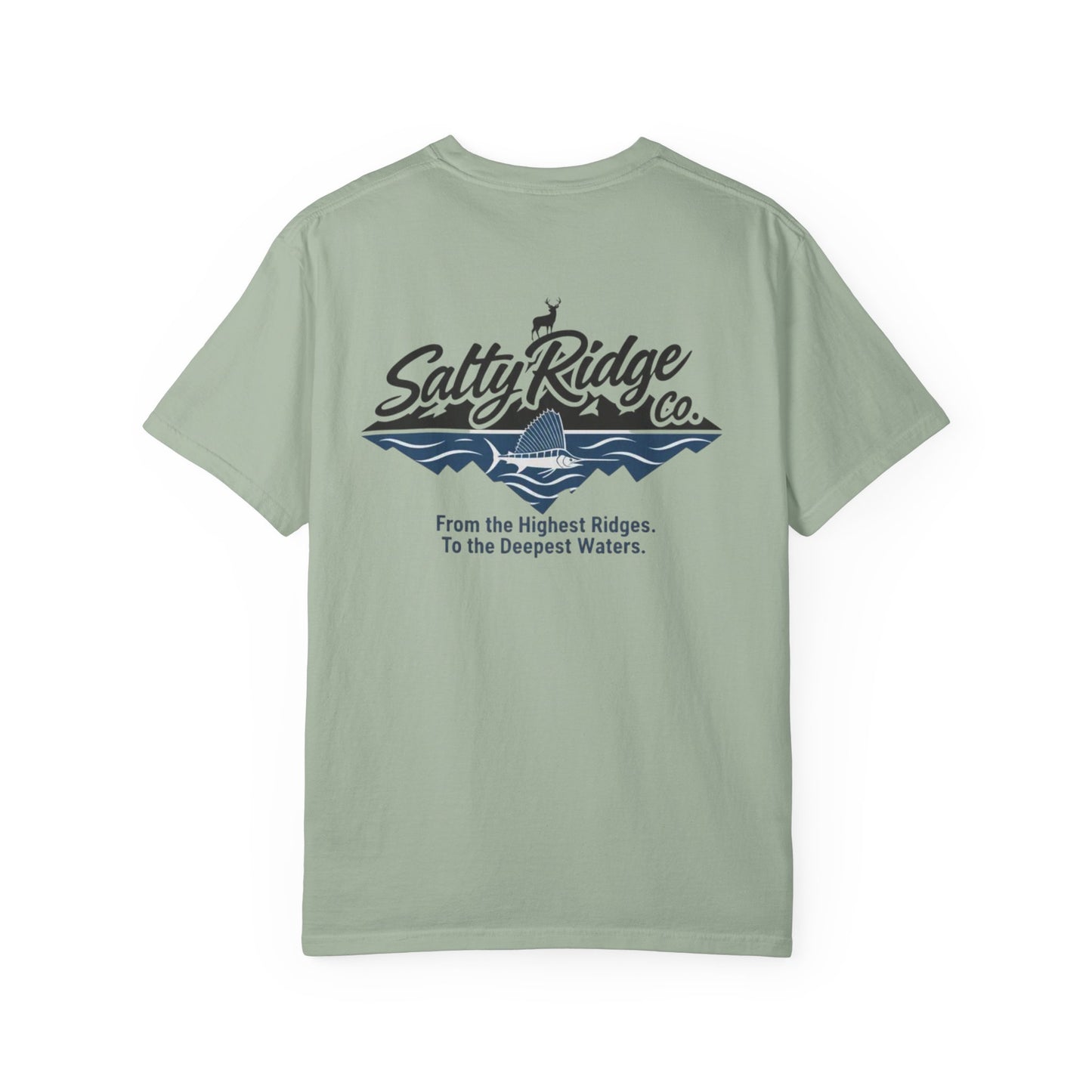 Salty Ridge Co. T-shirt | mountain and ocean graphic