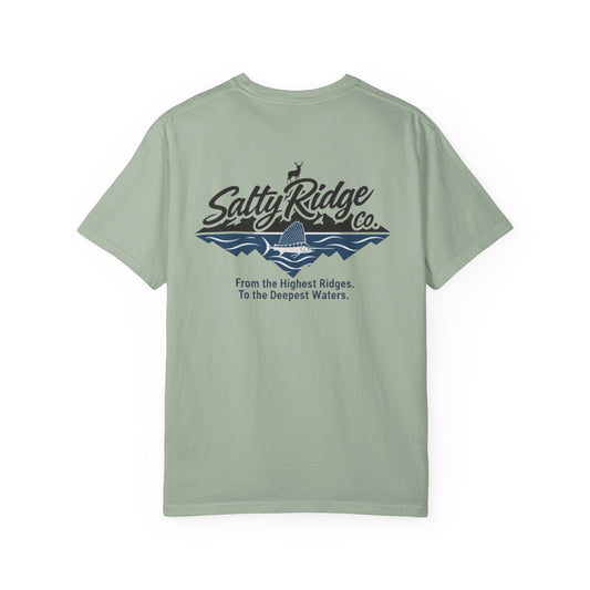 Salty Ridge Co. T-shirt | mountain and ocean graphic