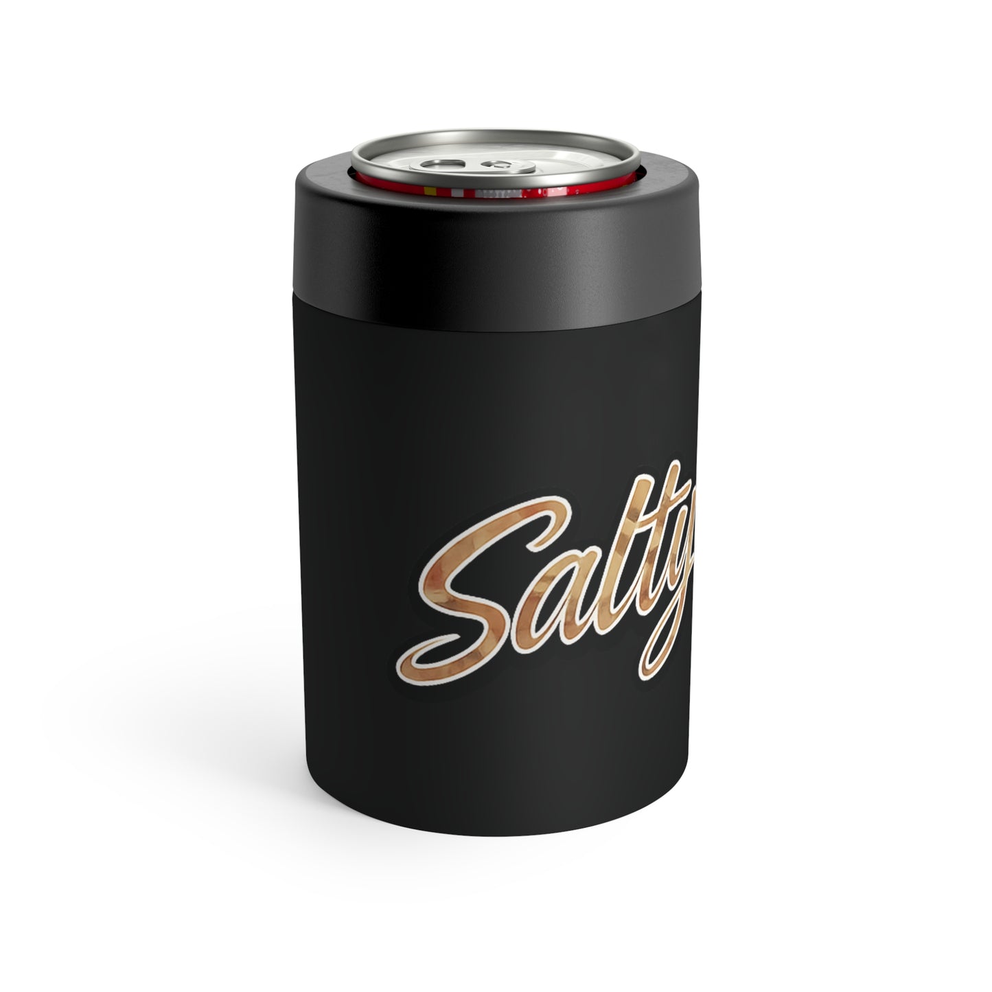 Retro Script Can Cooler – 'Salty Rides' Insulated Beer Can Holder