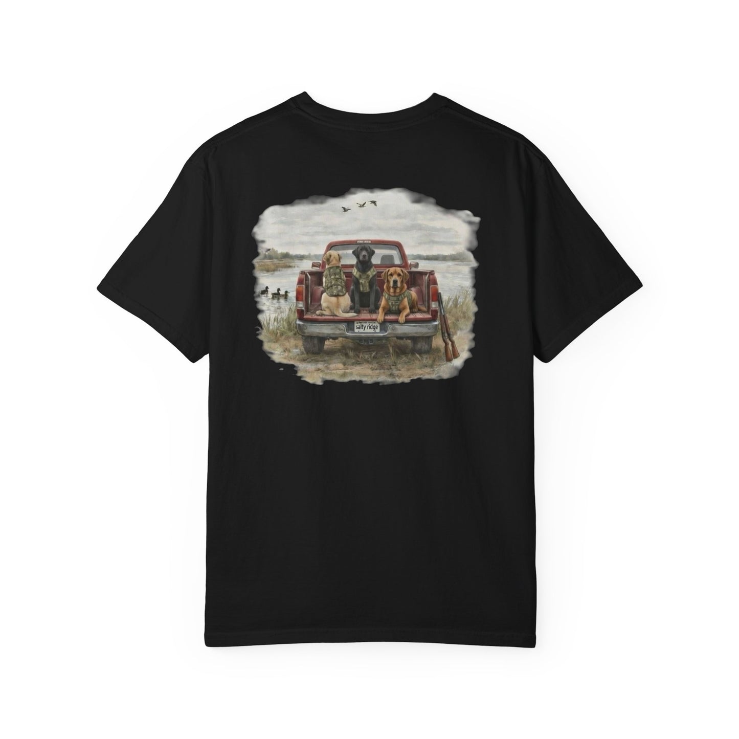 Truck Bed Dogs T-Shirt — Outdoor Hunting Retro Graphic Tee