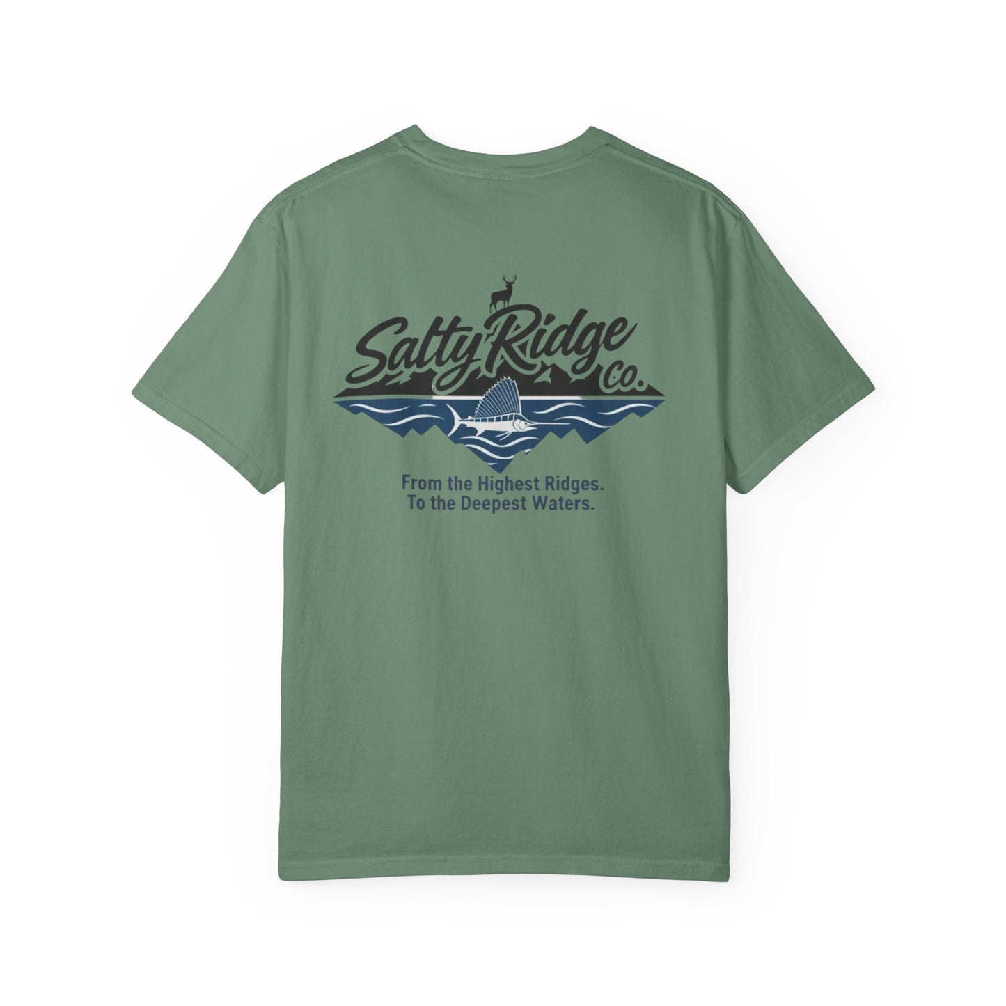 Salty Ridge Co. T-shirt | mountain and ocean graphic
