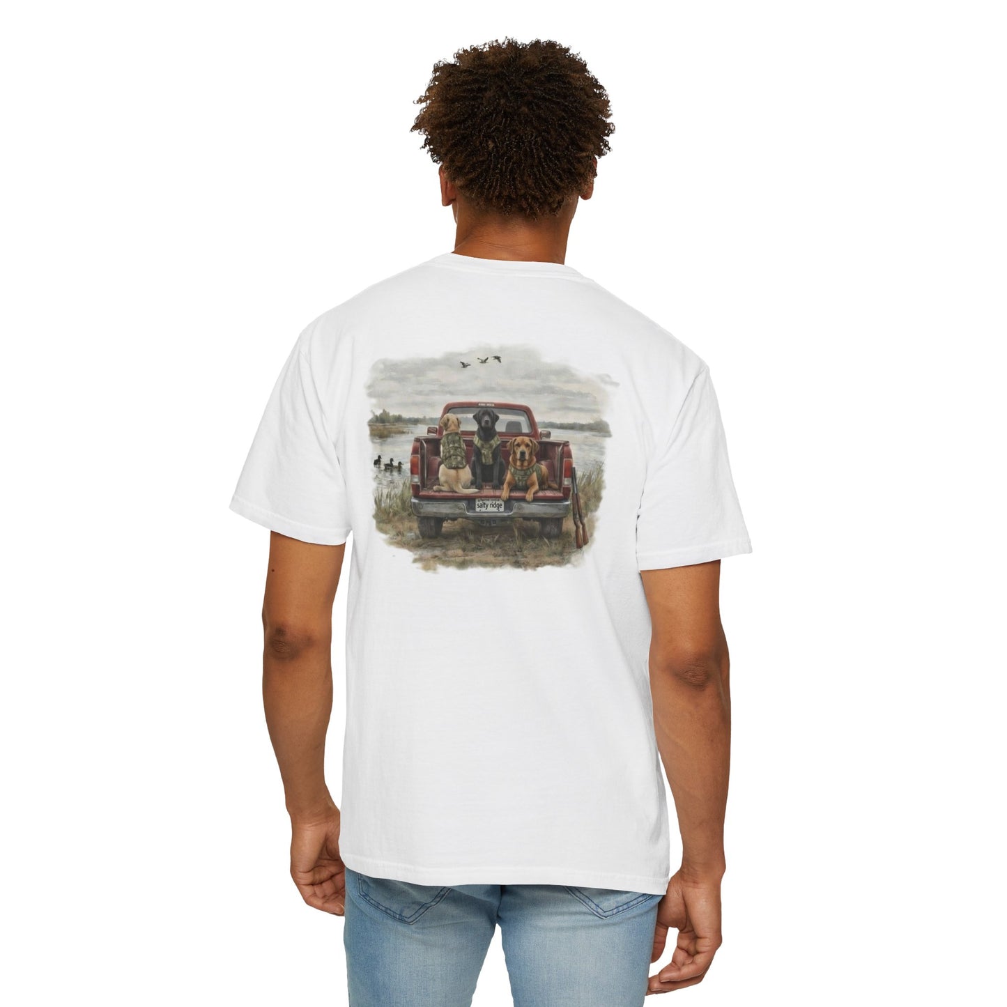 Truck Bed Dogs T-Shirt — Outdoor Hunting Retro Graphic Tee