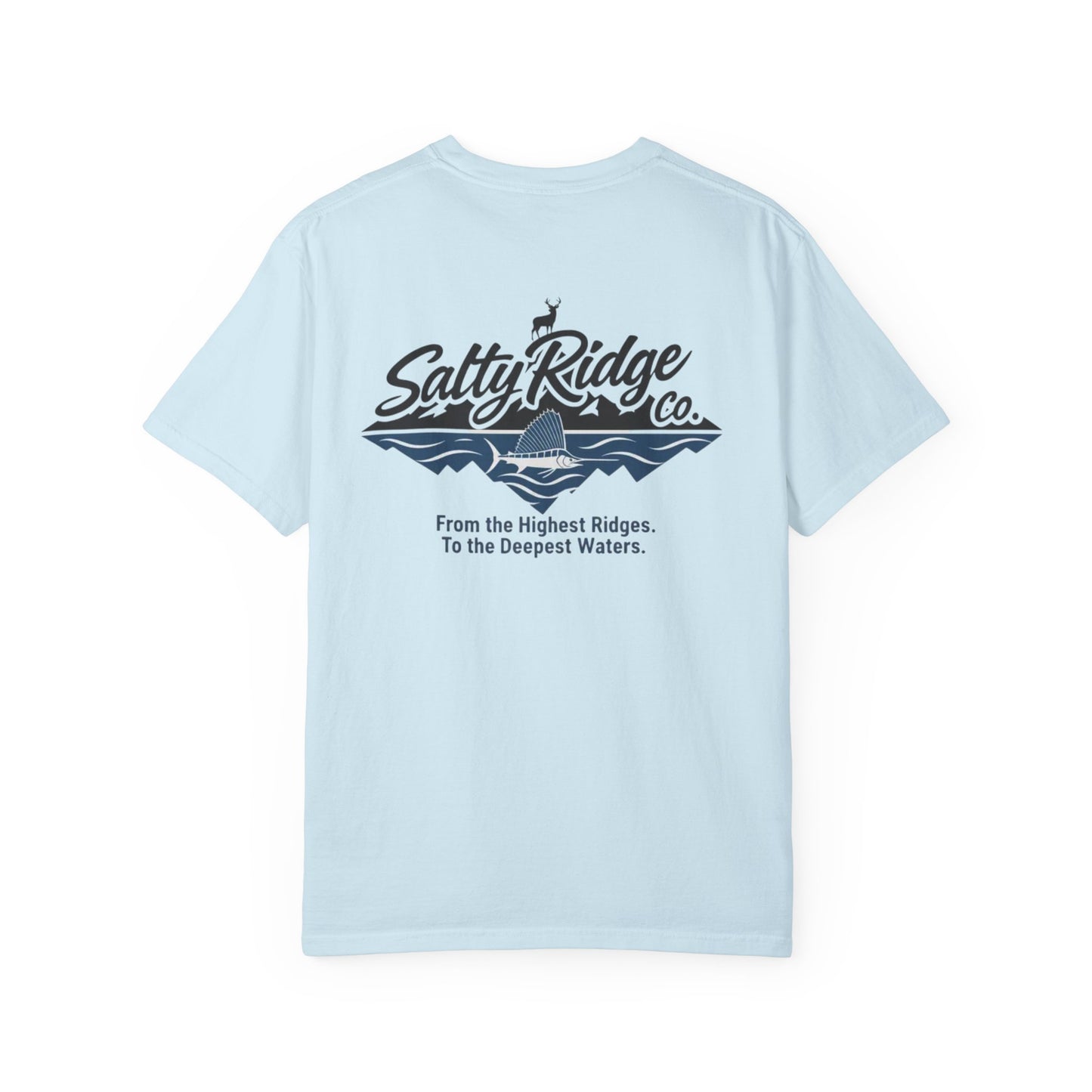 Salty Ridge Co. T-shirt | mountain and ocean graphic