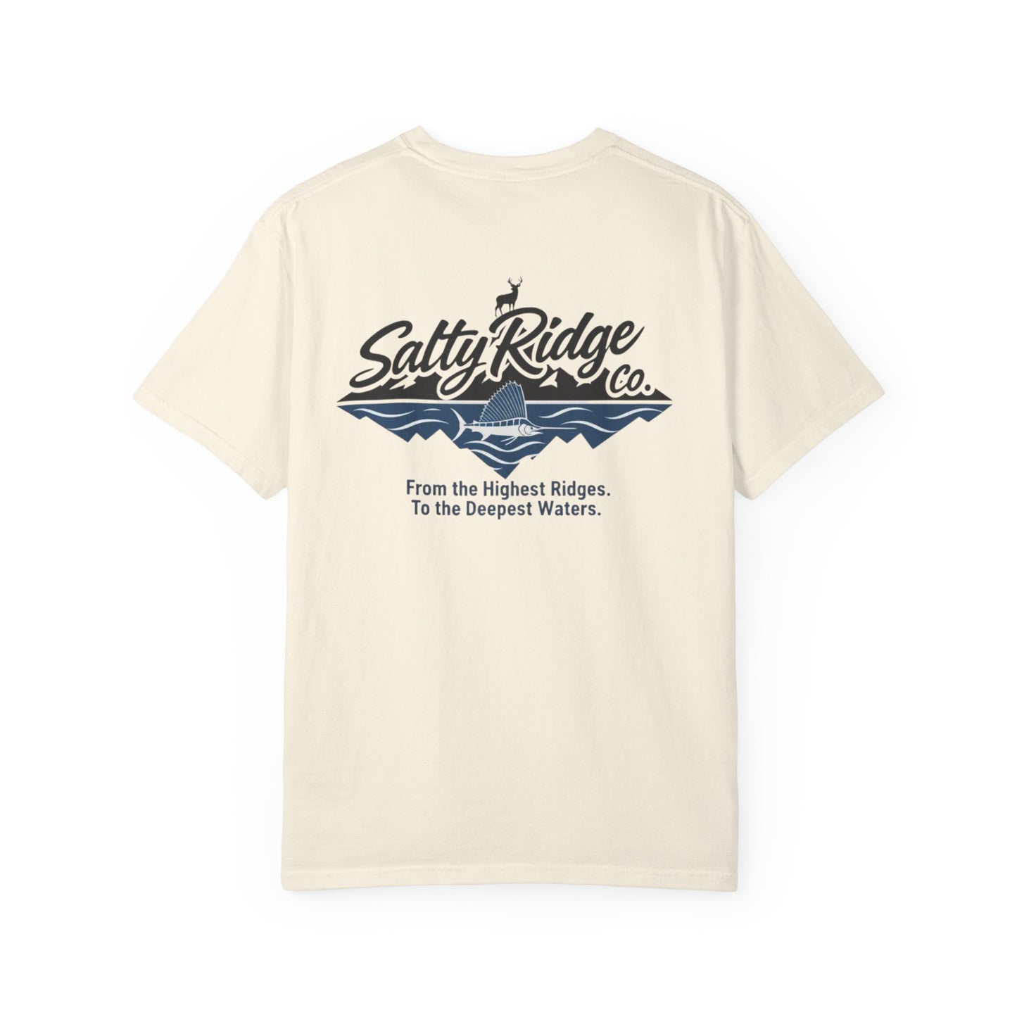 Salty Ridge Co. T-shirt | mountain and ocean graphic