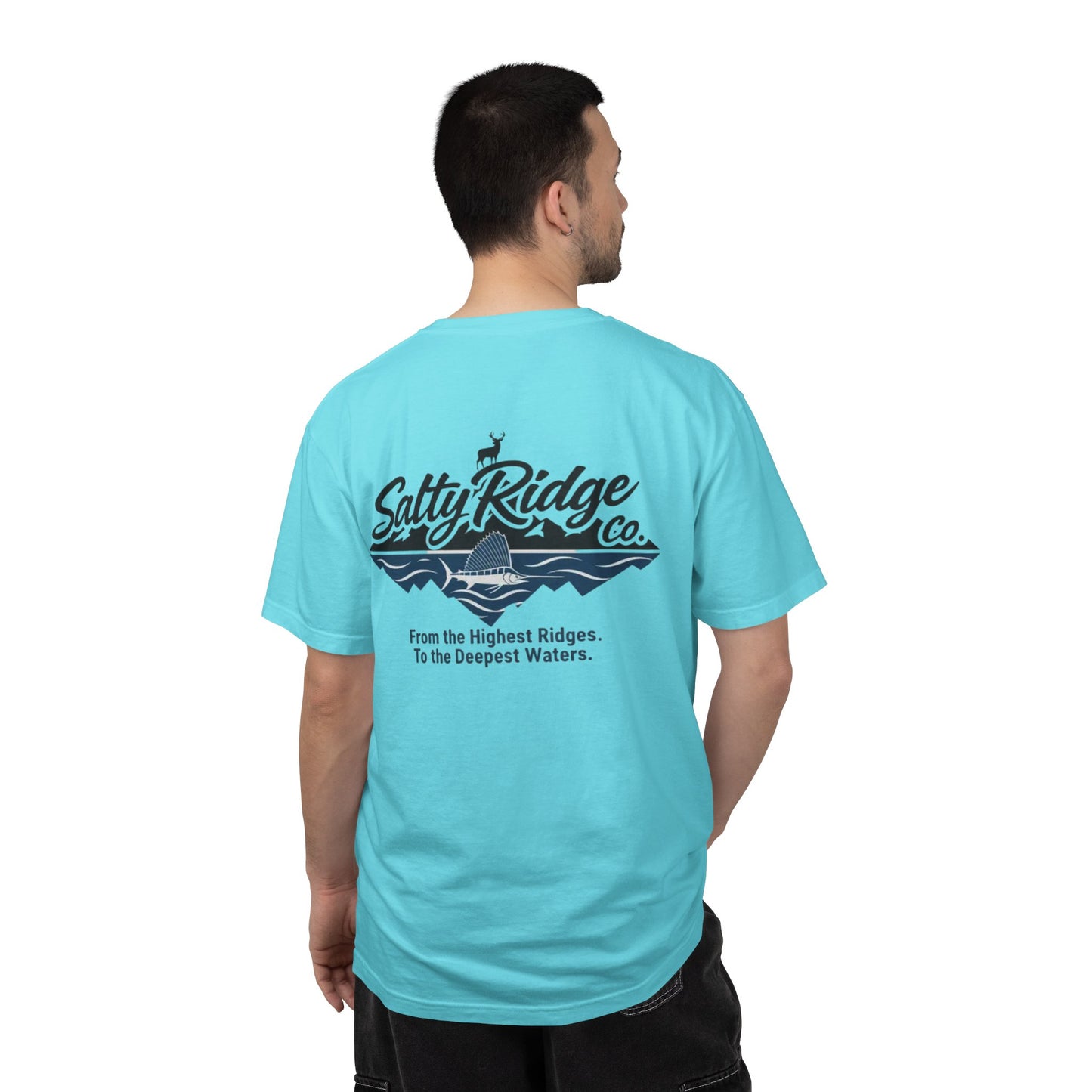 Salty Ridge Co. T-shirt | mountain and ocean graphic