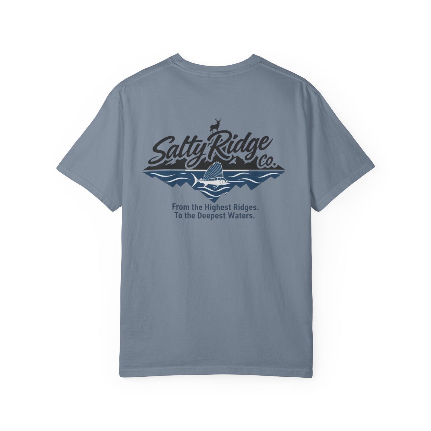 Salty Ridge Co. T-shirt | mountain and ocean graphic