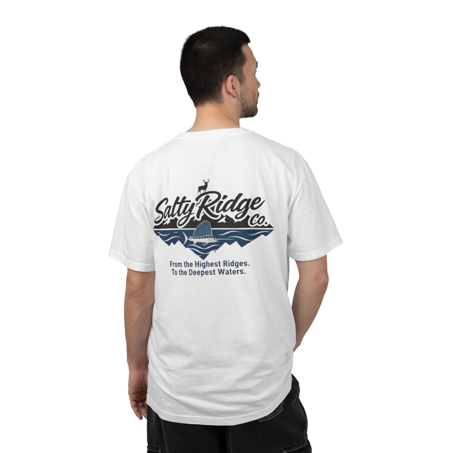 Salty Ridge Co. T-shirt | mountain and ocean graphic
