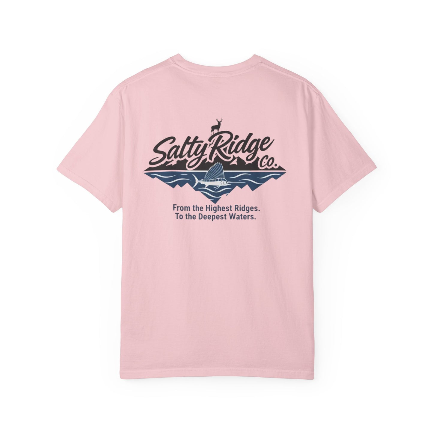 Salty Ridge Co. T-shirt | mountain and ocean graphic